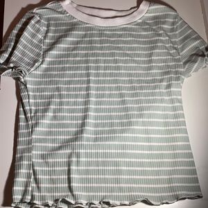 Green and white striped